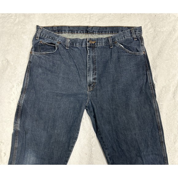 Dickies Mens Carpenter Jeans Size 40x32 Medium Dark Wash Denim - Picture 4 of 14